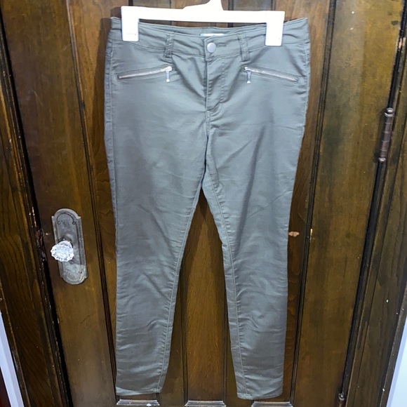 Refuge Olive Green Cotton Pants Size 6 - Picture 2 of 6